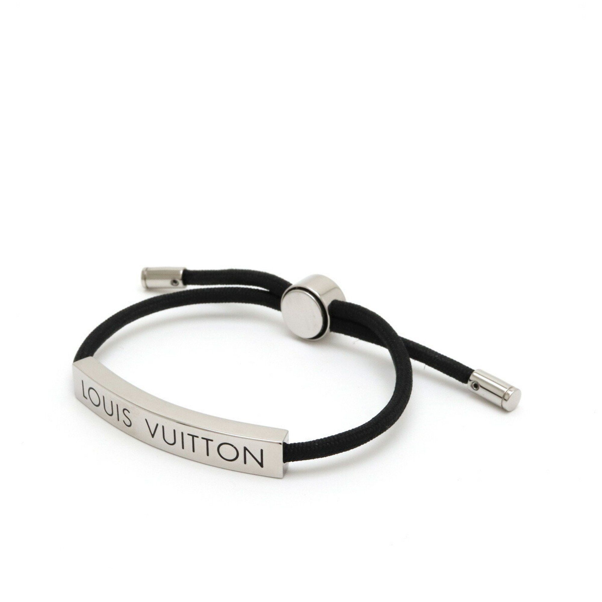 Louis Vuitton Bracelet Brasserie Lv Space Metal Nylon M00273 Noir Black  Women's Men's