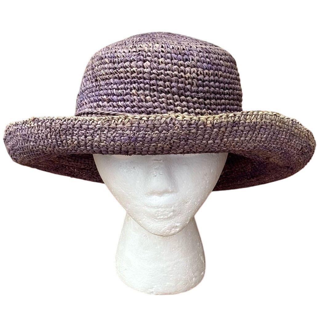 Other Purple Raffia Hat Size ONE SIZE - 1 Thumbnail