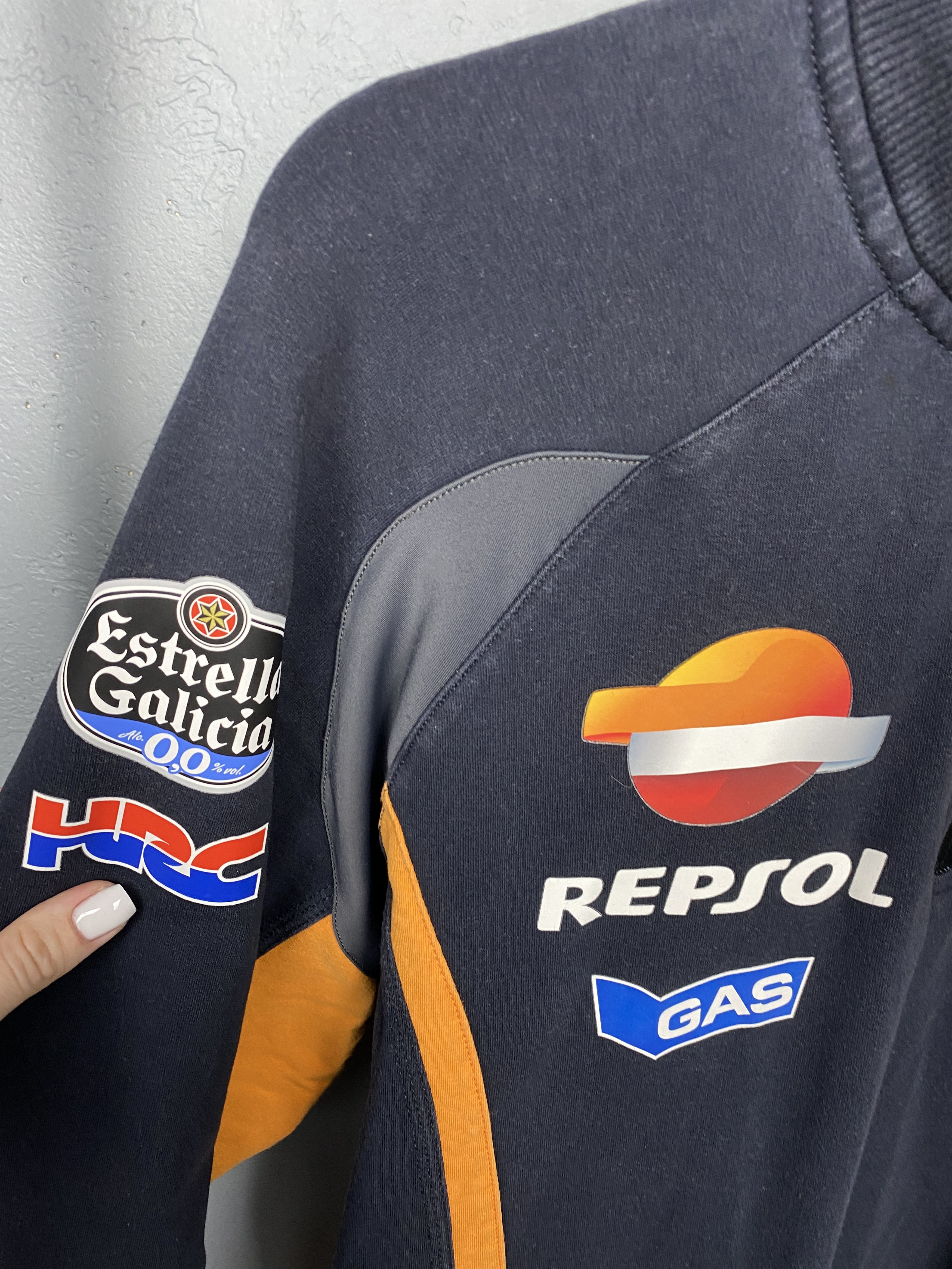 Honda Honda Racing Team Vintage Mens 1\4 Zip Sweatshirt Size US XL / EU 56 / 4 - 3 Thumbnail