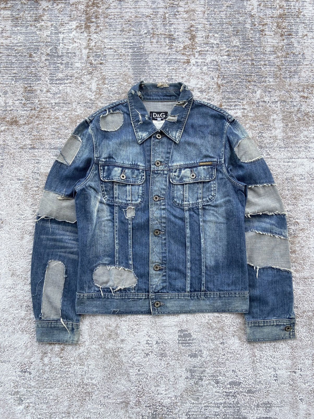 Dolce & Gabbana AW04 Dolce & Gabbana Reconstructed Denim Jacket Size US L / EU 52-54 / 3 - 8 Thumbnail
