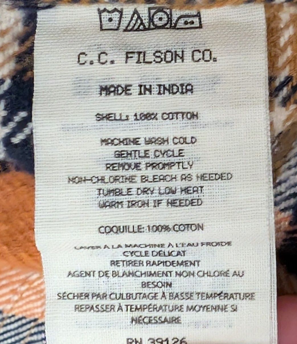 Filson Filson Vintage Flannel Work Shirt Navy Cumin Red Size US M / EU 48-50 / 2 - 4 Thumbnail