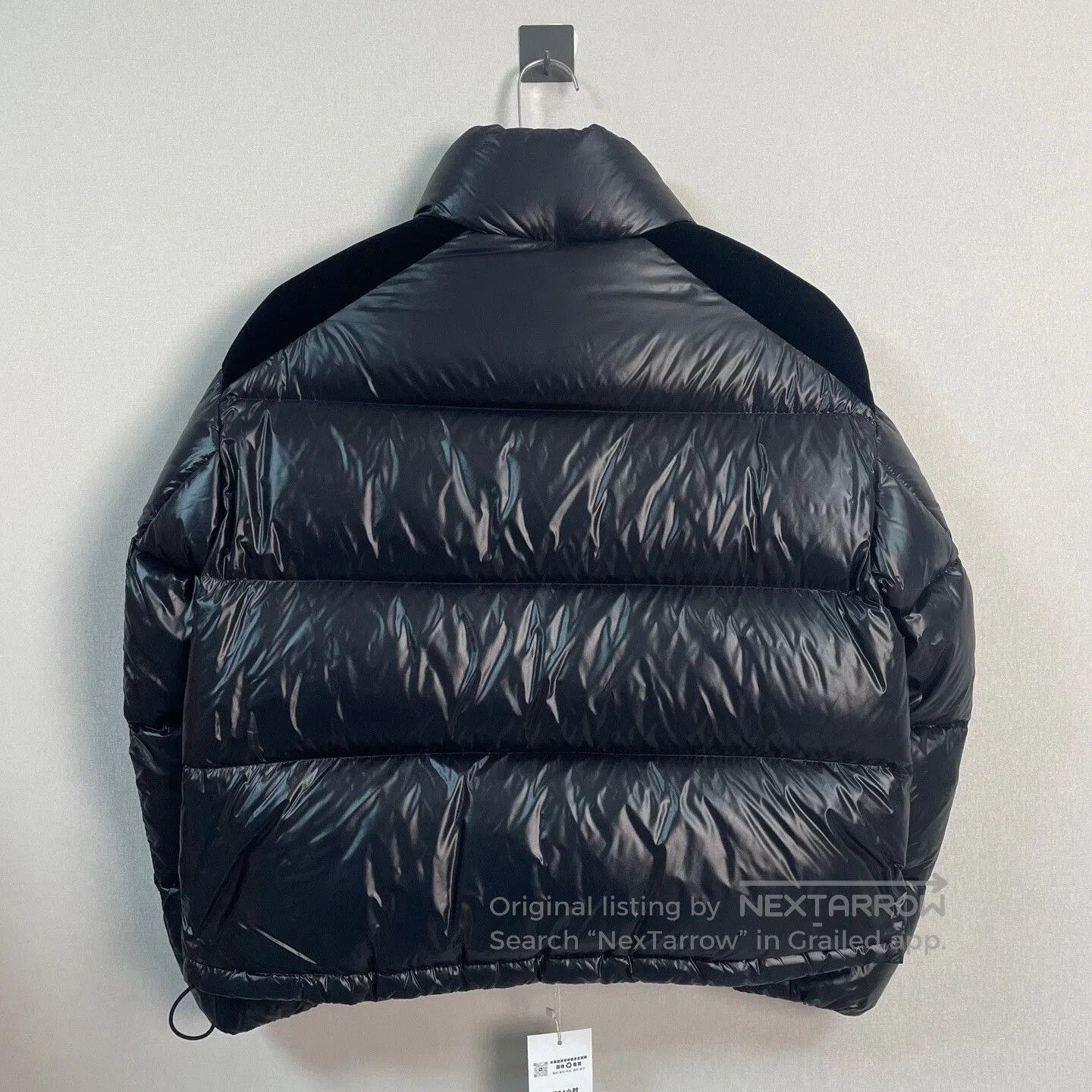 Moncler black shiny logo puffer jacket. Size US M / EU 48-50 / 2 - 2 Thumbnail