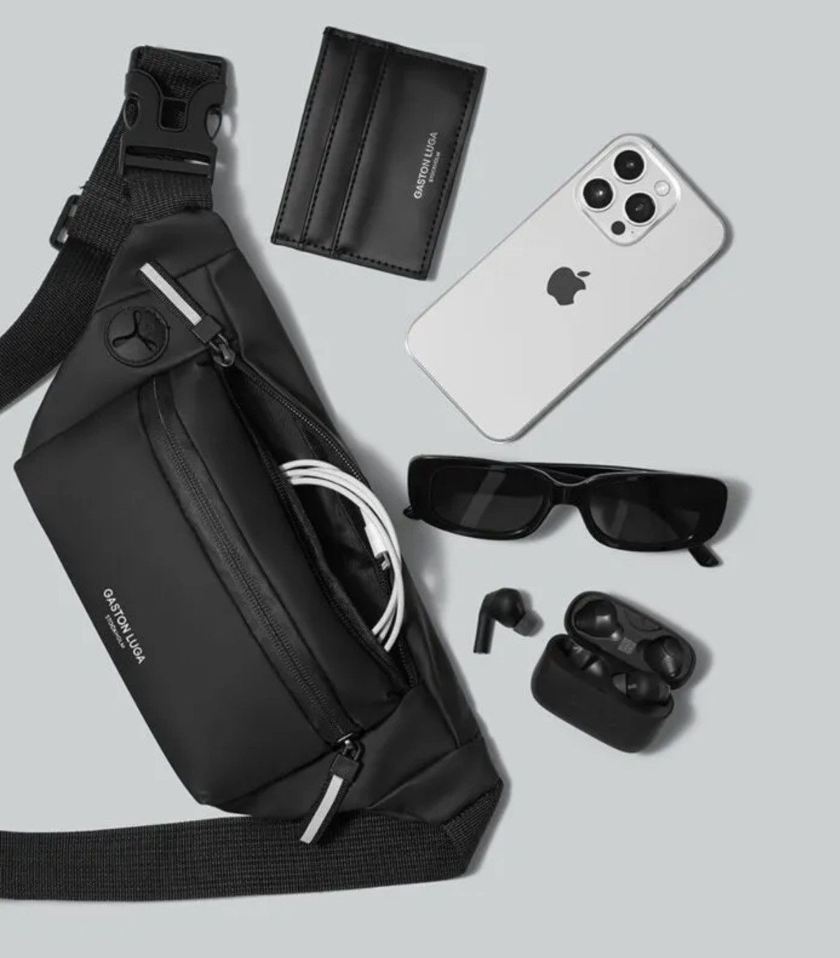 Designer Gaston Luga splash hip pack black men’s Size ONE SIZE - 4 Thumbnail