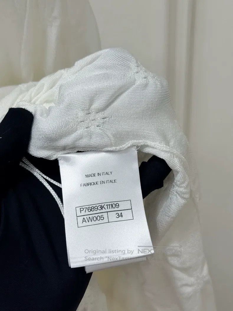 Chanel Chanel Preview Series White Diamond Rhinestone Logo Dress Size XXS / US 00 / IT 34 - 5 Thumbnail
