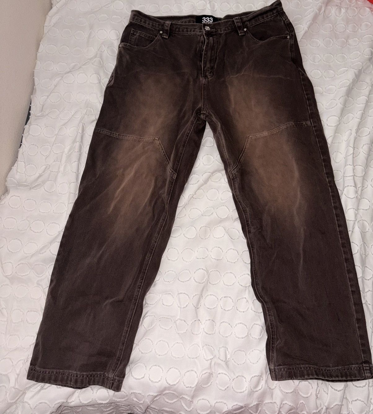 Half Evil HALF EVIL- BROWN WASHED CARPENTER DENIM Size US 40 / EU 56 - 1 Thumbnail