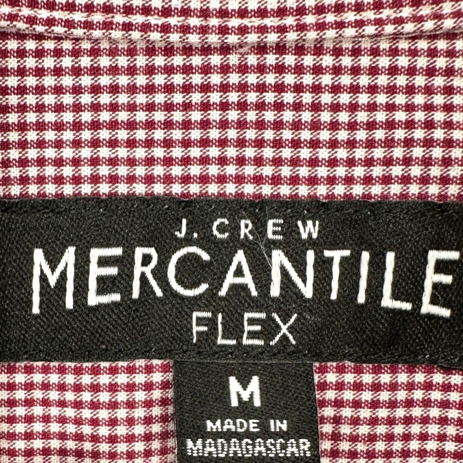 J.Crew J. Crew Mercantile Flex Shirt Button Down Mens Medium Maroon White Shepherd Check Shirt Size US M / EU 48-50 / 2 - 4 Thumbnail
