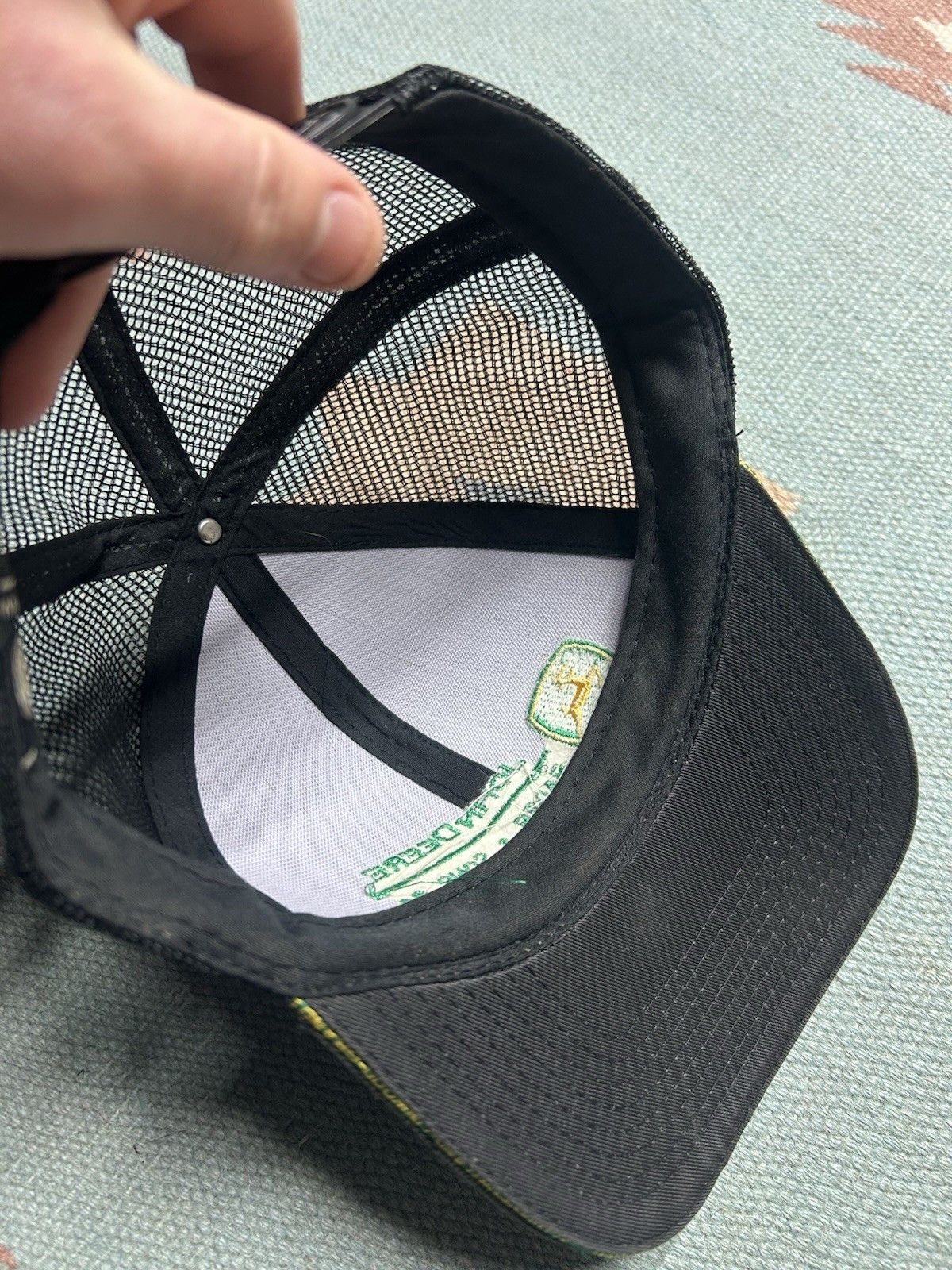 Vintage Vtg trucker hat John Deere Bader & Sons Michigan strapback Size ONE SIZE - 7 Thumbnail