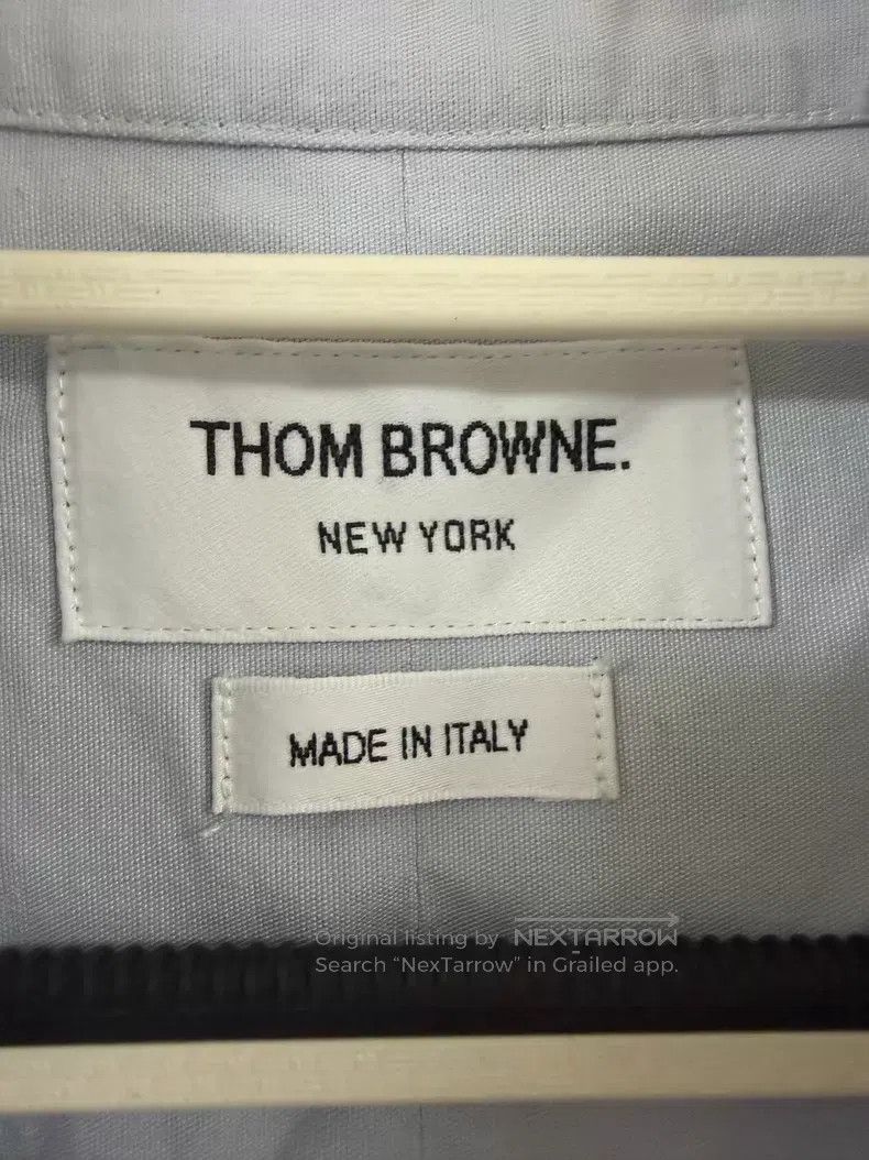 Thom Browne Thom Browne Blue Sleeve Patch Shirt Size US L / EU 52-54 / 3 - 3 Thumbnail