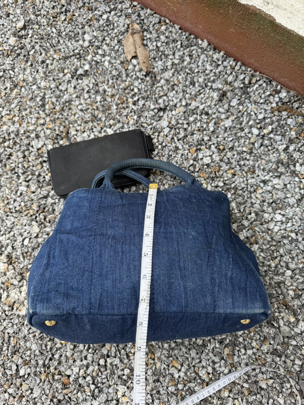 Prada PRADA CANAPA DENIM SMALL TOTE BAG Size ONE SIZE - 13 Thumbnail