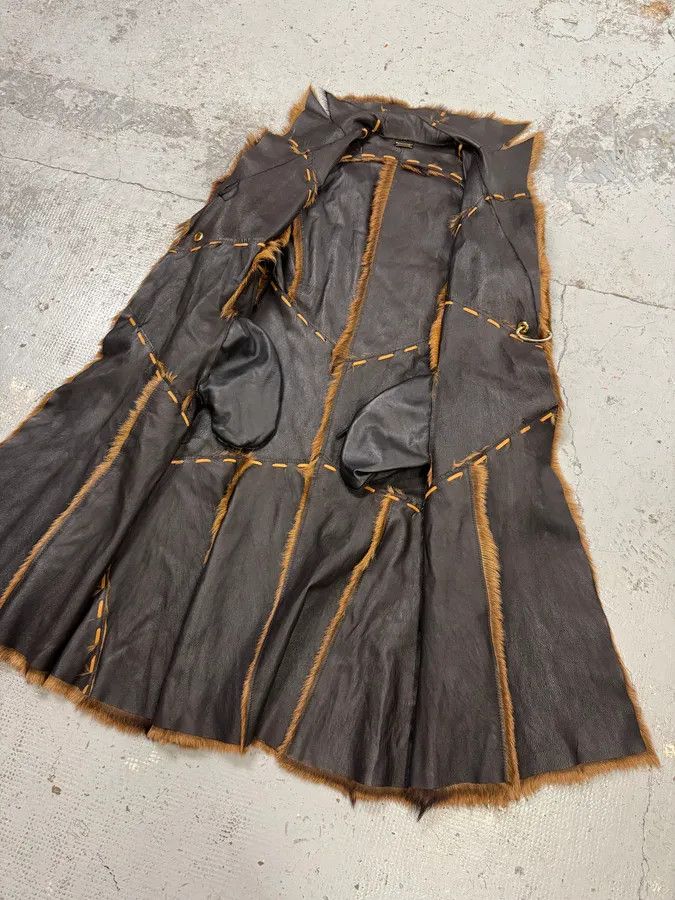 Roberto Cavalli 2000s Roberto Cavalli Royal Reversible Long Fur Brown Coat Size S / US 4 / IT 40 - 11 Thumbnail