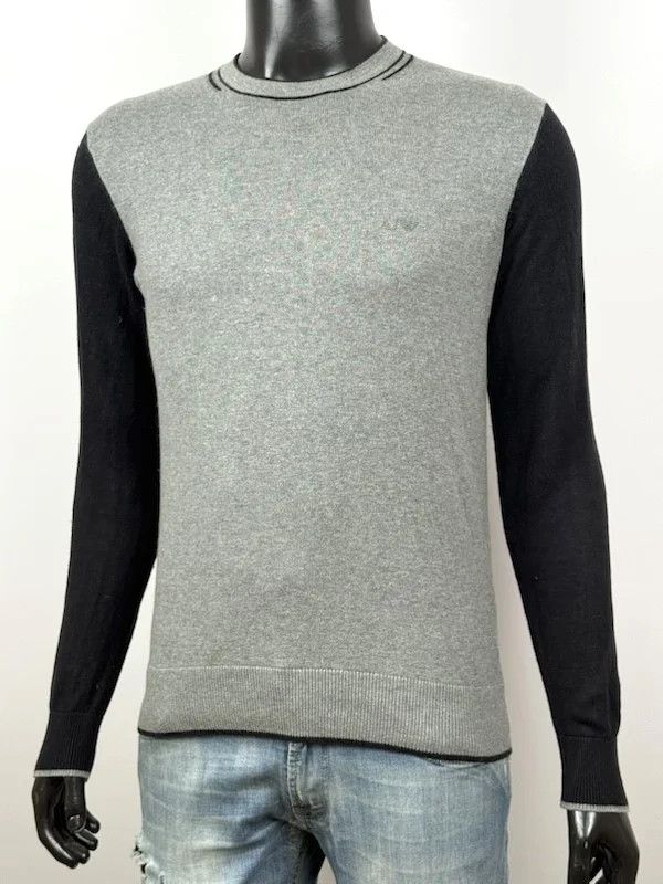 Armani Maglione Armani Jeans Uomo M Lana Cotone Grigio Size US M / EU 48-50 / 2 - 2 Thumbnail