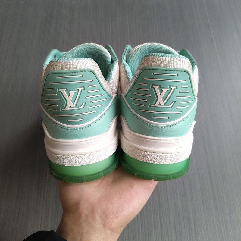 Louis Vuitton Louis Vuitton Trainer Low Top Sneakers in Tiffany Green -25 Size US 8.5 / EU 41-42 - 3 Thumbnail