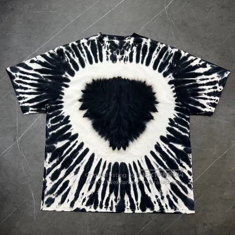 Balenciaga Balenciaga Tie-Dye Heart Logo Short-Sleeve T-Shirt Size US XS / EU 42 / 0 - 2 Thumbnail