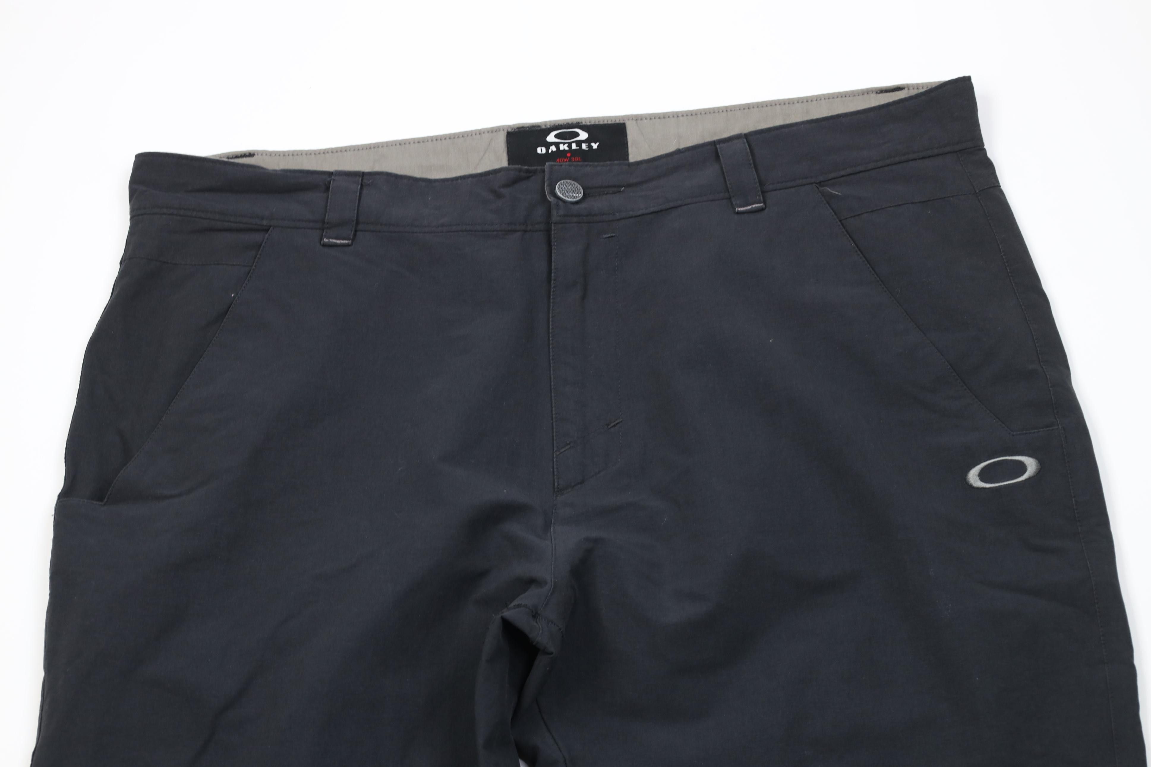 Oakley Vintage Y2K Oakley Stretch O Logo Wide Leg Chino Pants Black Size US 40 / EU 56 - 2 Thumbnail