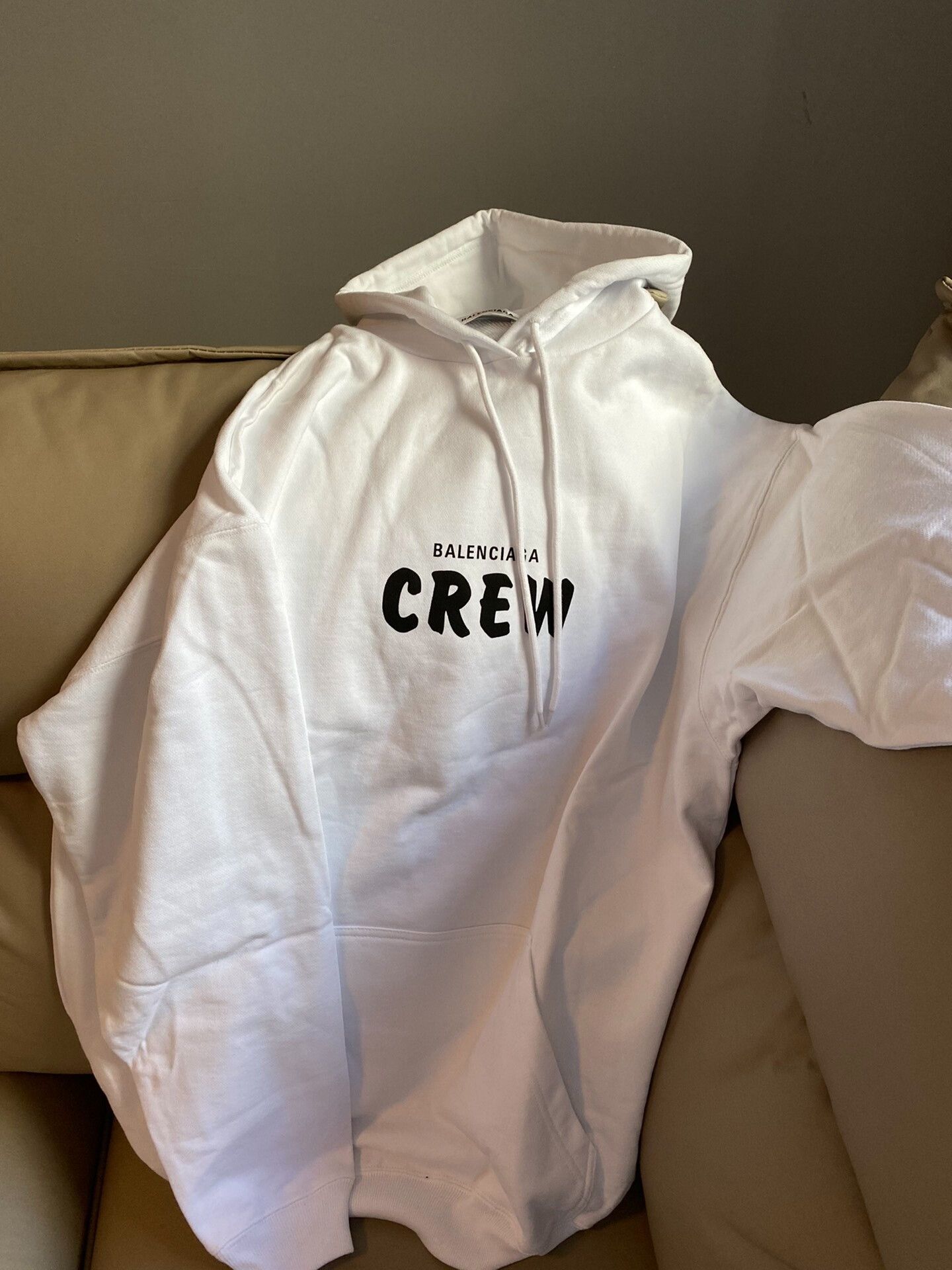 Balenciaga Balenciaga CREW White Hoodie XS Size US XS / EU 42 / 0 - 1 Thumbnail
