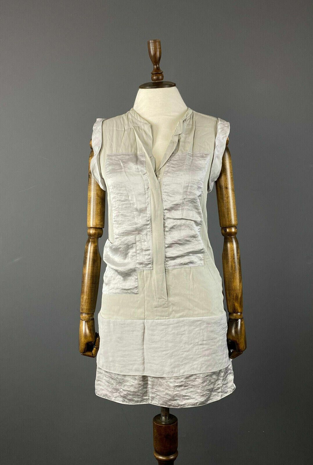 Designer Ladies Schumacher Grey Short Sleeve Bodycon Dress Size 2 Size XS / US 0-2 / IT 36-38 - 1 Thumbnail