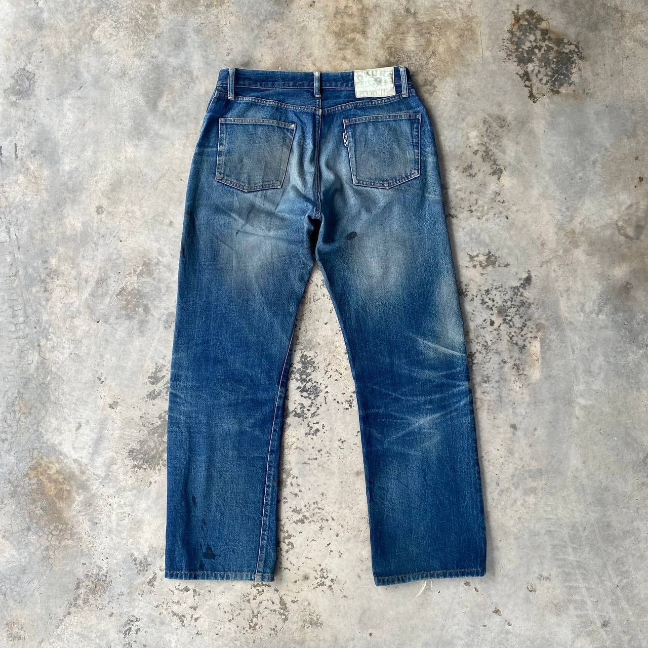 Okura VINTAGE OSAKA OKURA IRON HR MARKETT SELVEDGED DISTRESSED Size US 30 / EU 46 - 3 Thumbnail