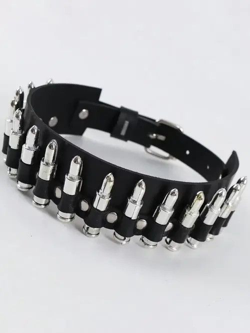 Leather Akahori x Genji PU Leather Bullet Collar Size ONE SIZE - 8 Thumbnail