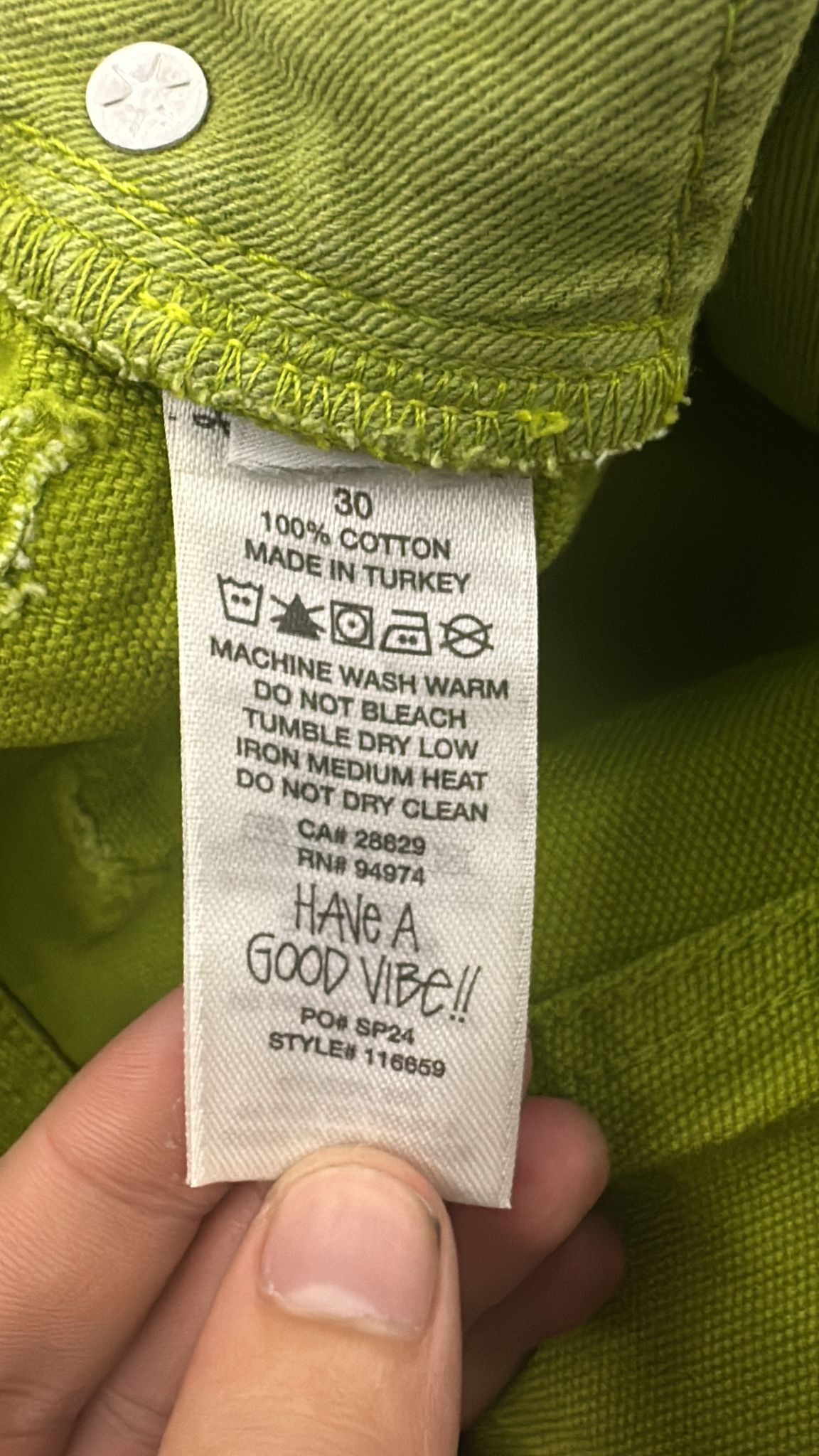 Stussy Stussy Classic Jean Washed Canvas “Cactus” 30 Size US 30 / EU 46 - 8 Thumbnail