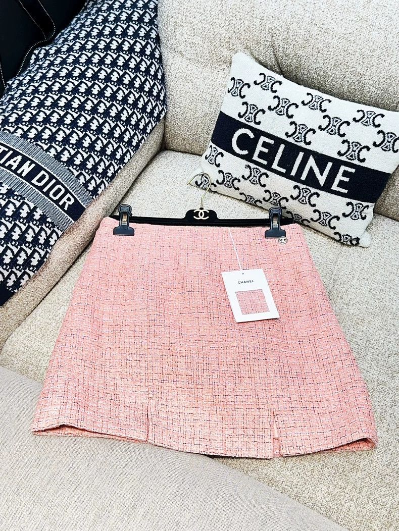 Chanel Chanel 24P orange pink mixed color braided short skirt Size 25" / US 0 / IT 36 - 1 Thumbnail