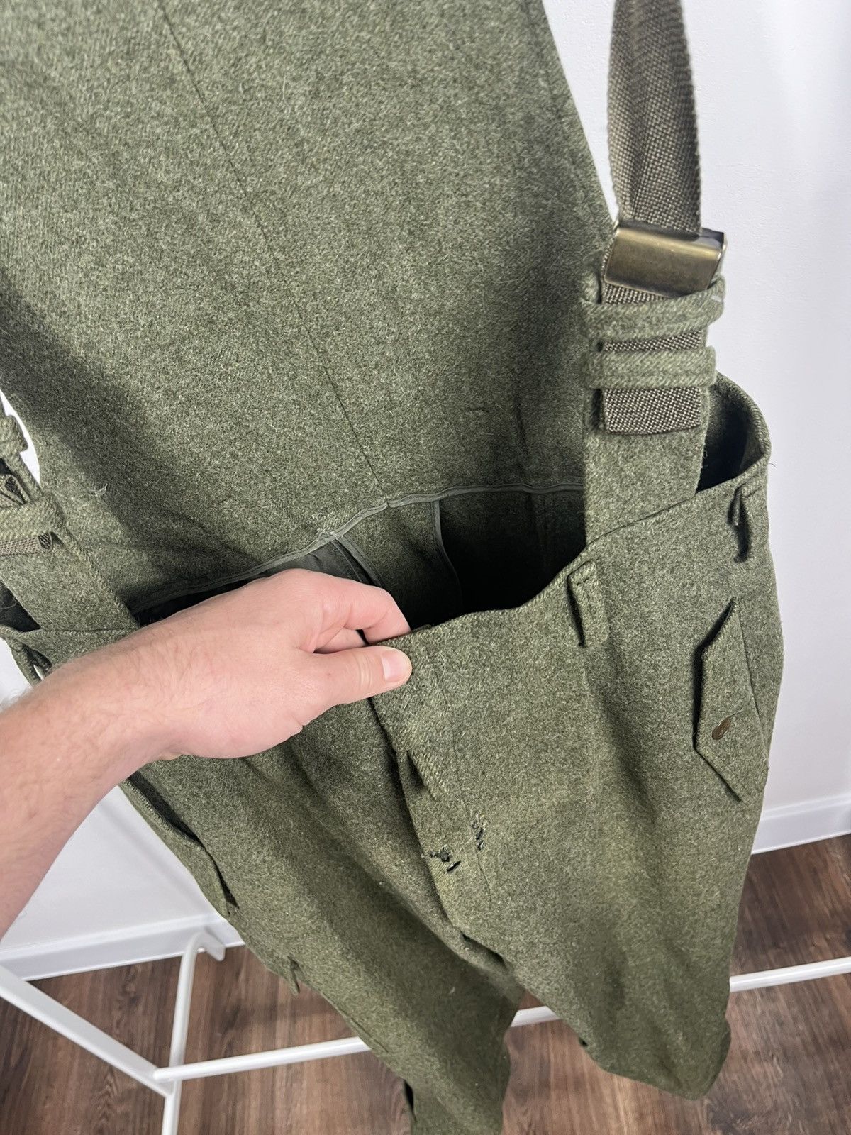 Other Austrian wool hunting Tyrolean suspenders trousers size 26 Size US 36 / EU 52 - 4 Thumbnail