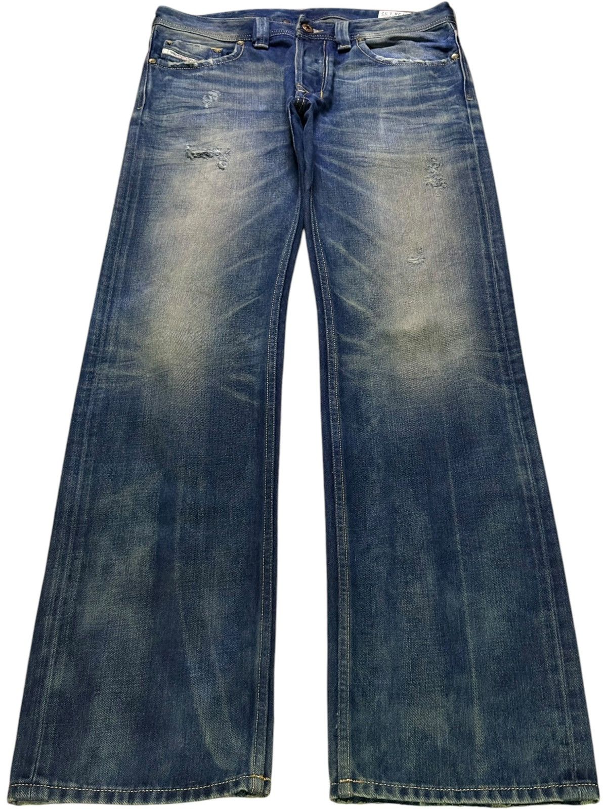 Diesel Vintage Diesel Larkee Rusty Mud Wash Distressed Loose Jeans Size US 31 - 1 Thumbnail