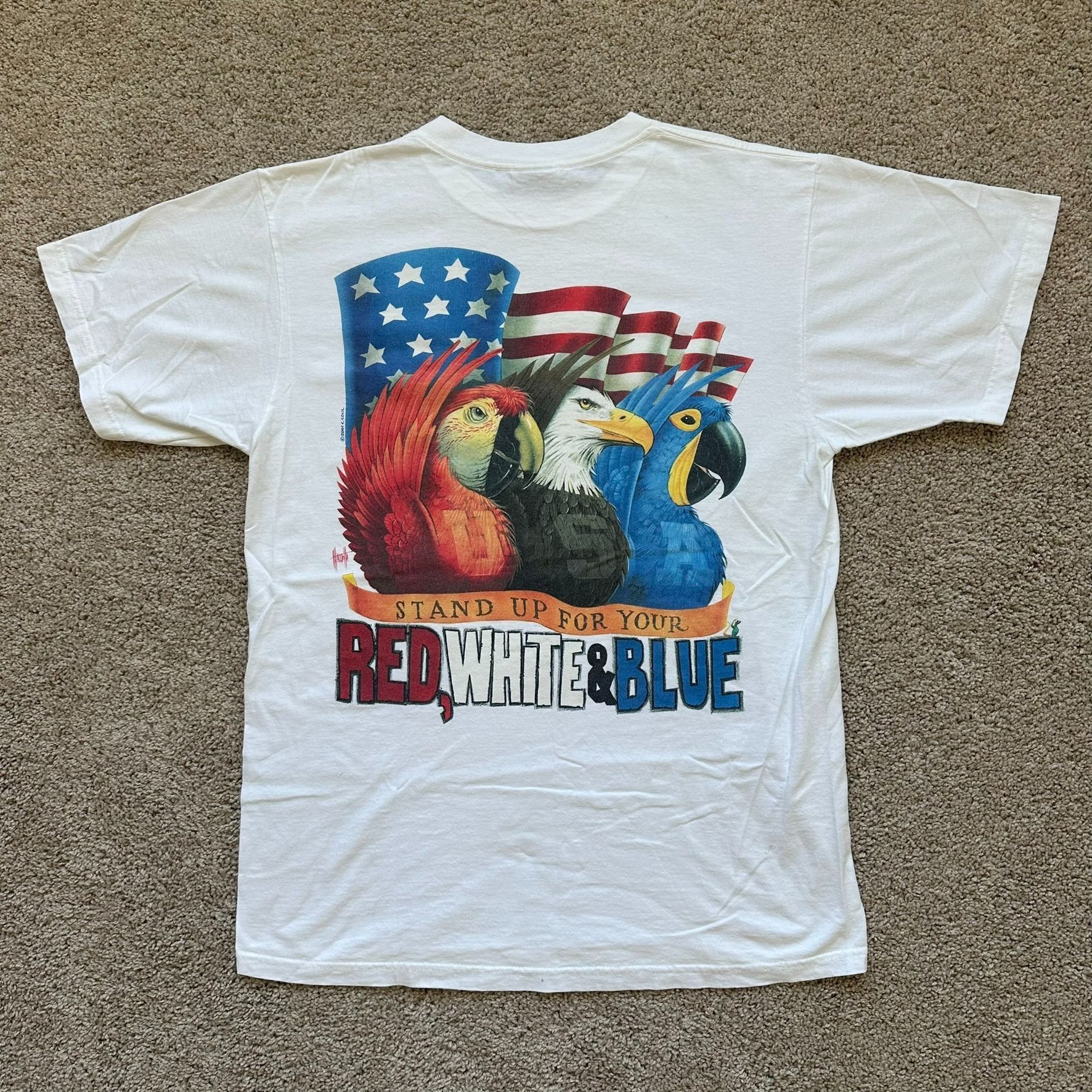 Vintage Vintage Y2K Caribbean Soul USA T-Shirt Patriotic Jimmy Buffe Size US L / EU 52-54 / 3 - 7 Thumbnail
