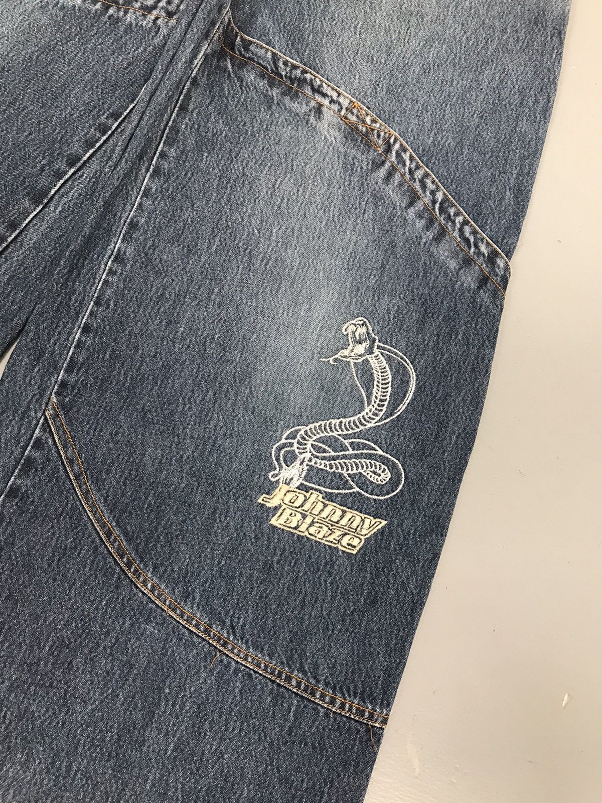 JNCO × Southpole × Vintage Vintage sports technal wear crazy snake embroidered denim Size US 32 / EU 48 - 3 Thumbnail