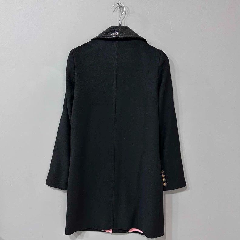 Gucci Black Wool Coat with Gucci Details-2505 Size S / US 4 / IT 40 - 3 Thumbnail