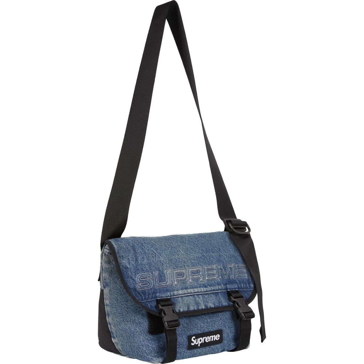 Supreme Supreme Denim Messenger Bag in Washed Indigo Reflective Size ONE SIZE - 3 Thumbnail