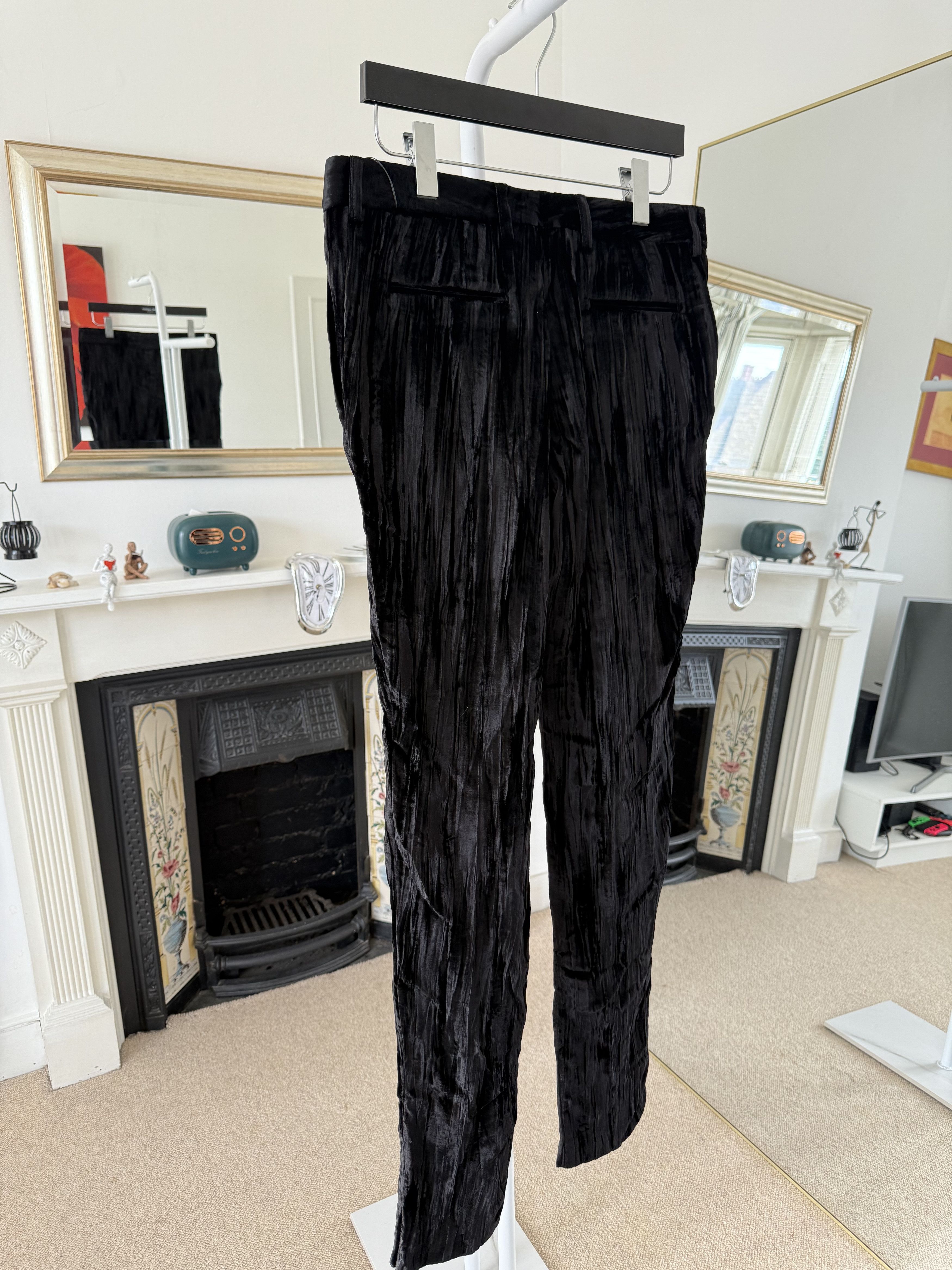 Saint Laurent Paris Saint Laurent Velour Low Waist Trousers Size 28" / US 6 / IT 42 - 3 Thumbnail