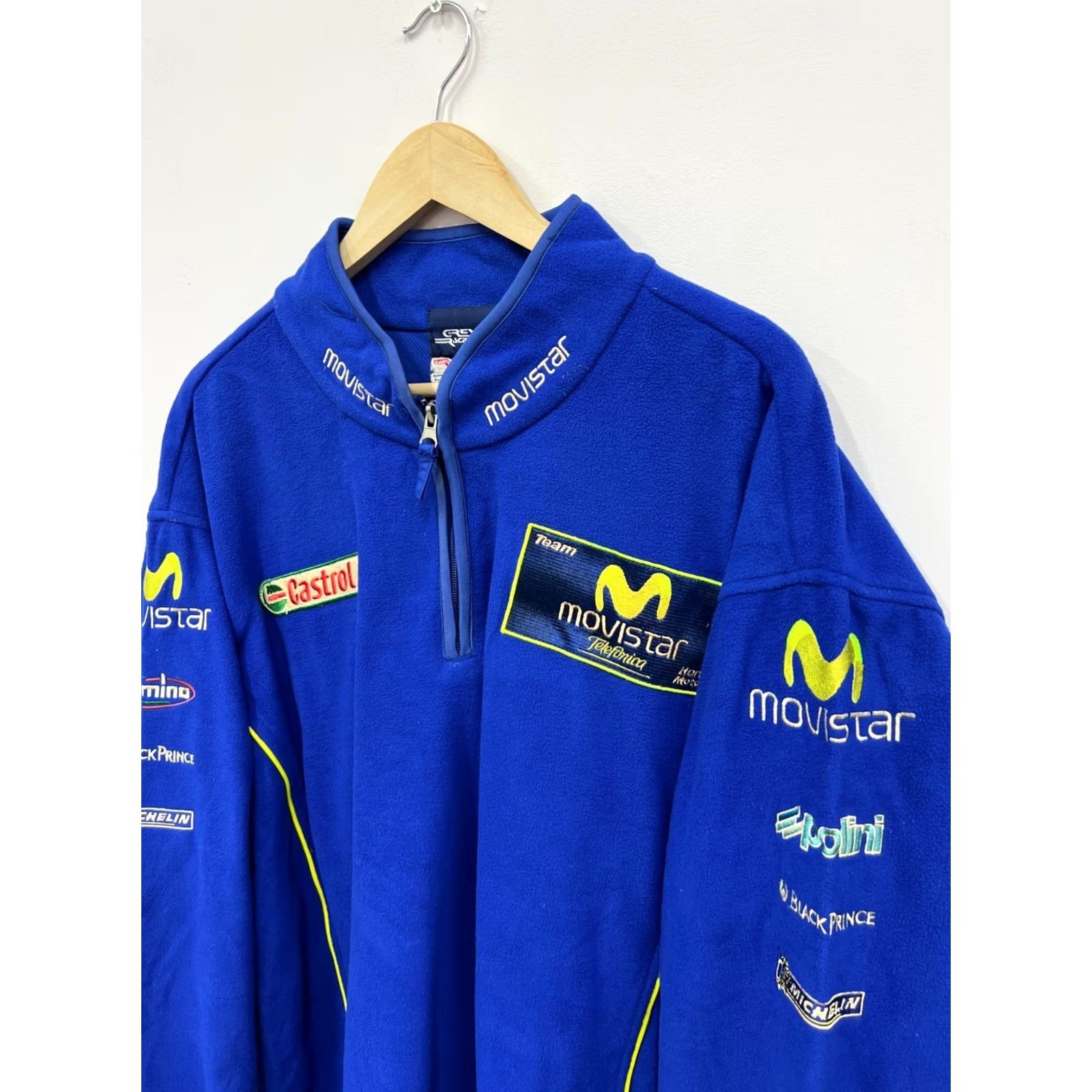 Honda VINTAGE Team Movistar Honda Moto GP Fleece Jacket 2XL Blue Gresini Racing Men Regular Size Long Sleeve Zip High Neck Casual Racing Apparel Size US XXL / EU 58 / 5 - 4 Thumbnail