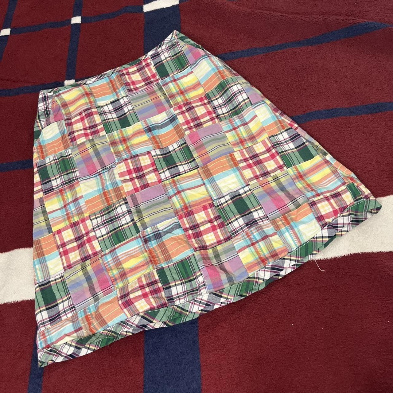 L.L. Bean L.L.Bean multi-coloured plaid Cotton Patch Madras skirt Size 25" / US 0 / IT 36 - 1 Thumbnail