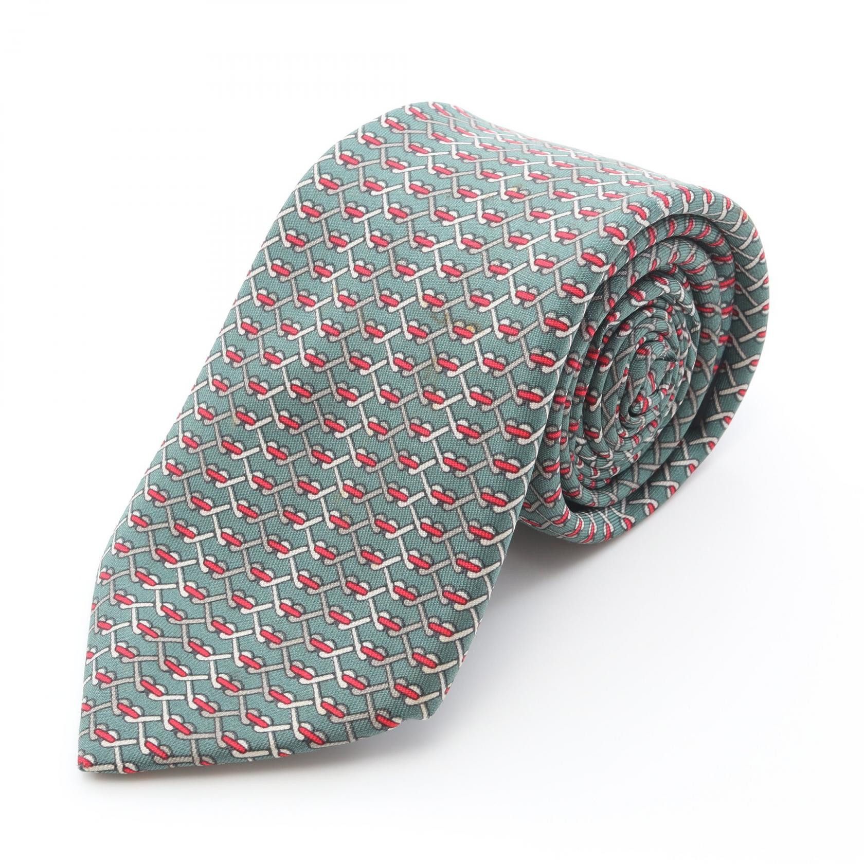 Hermes Hermes Hermes Silk Tie Textile Necktie 7060TA DUTY FREE for USA Size ONE SIZE - 1 Thumbnail