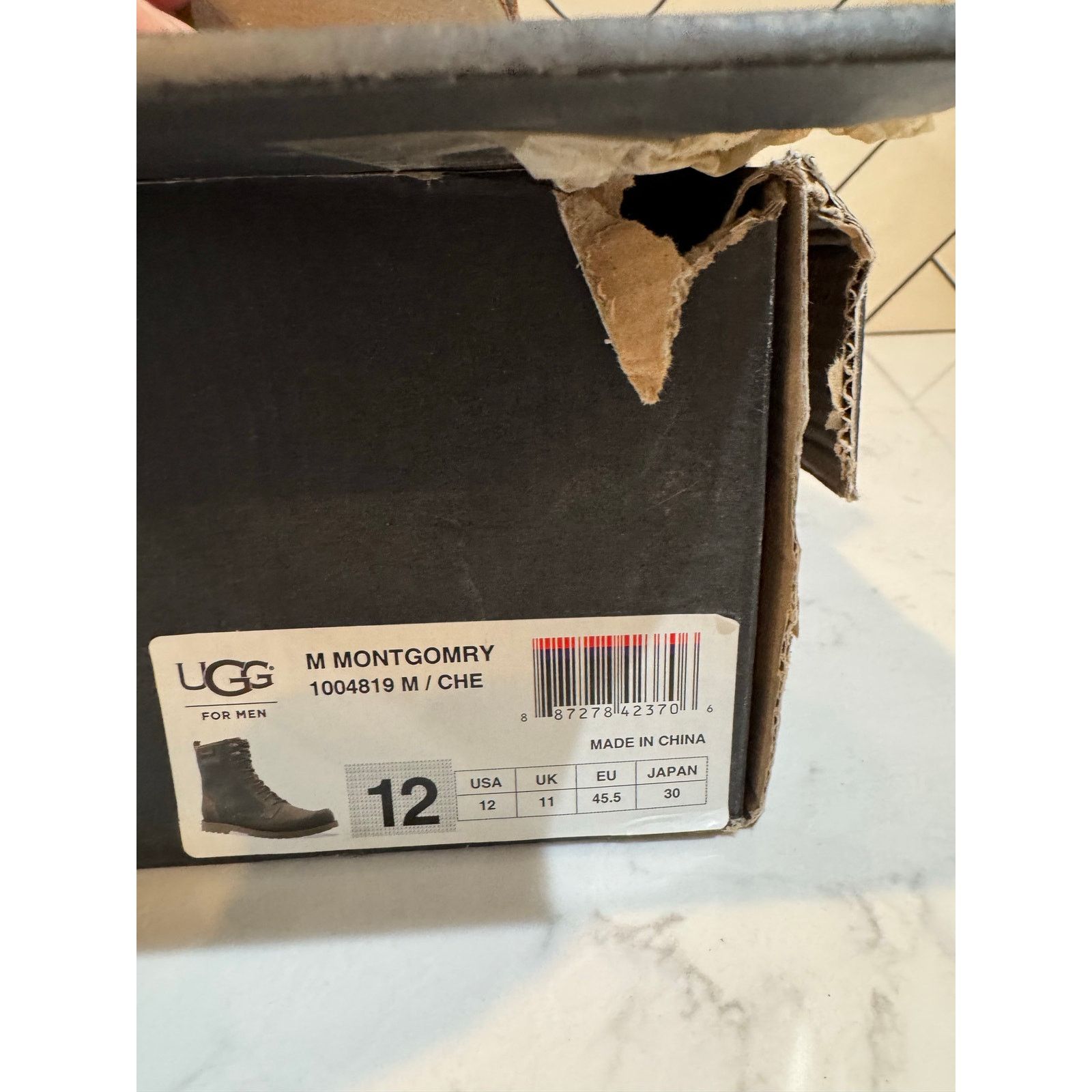 Ugg UGG Montgomery combat boots chestnut leather olive canvas Size US 12 / EU 45 - 11 Thumbnail
