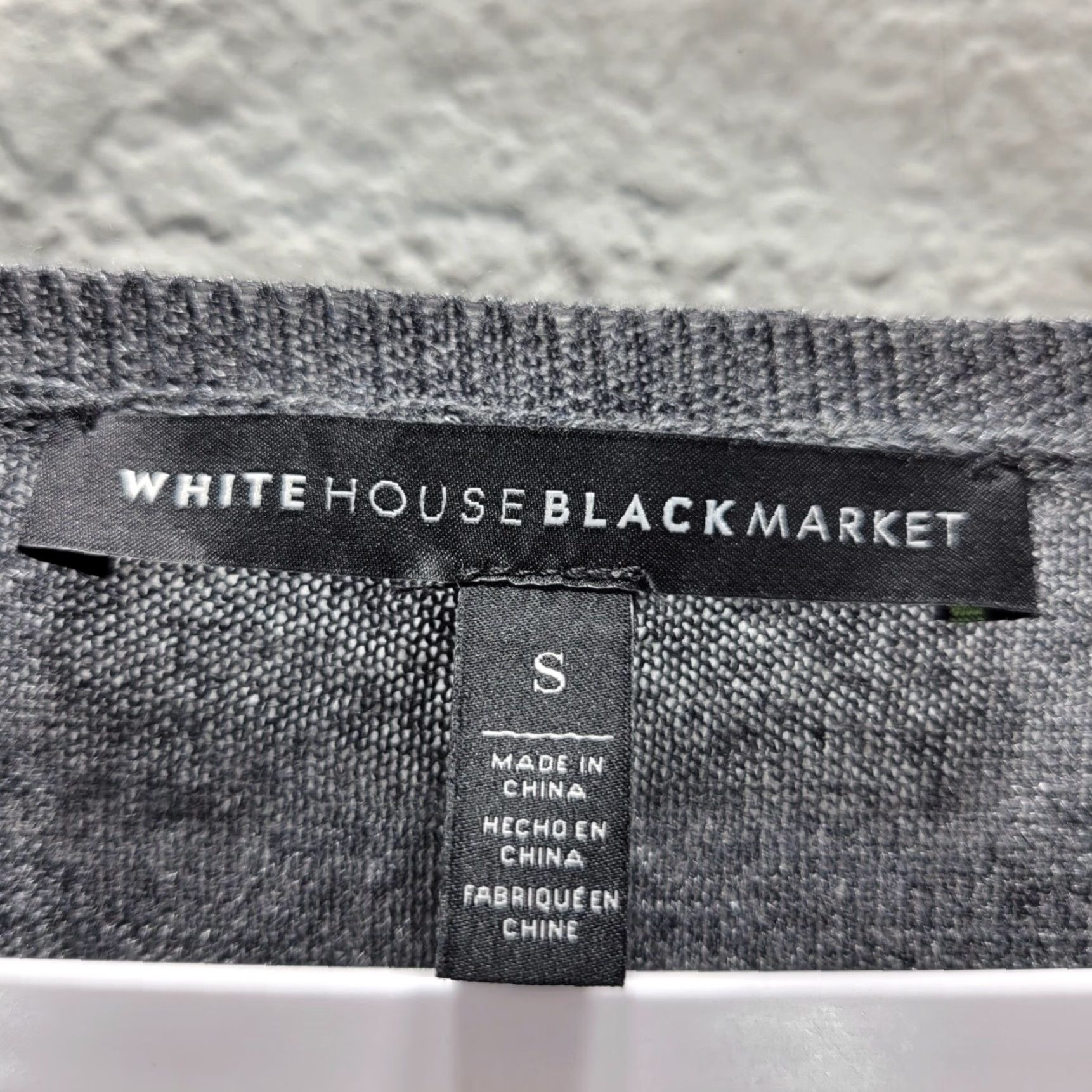 White House Black Market White House Black Market Tunic Sweater Shirt Gray S Women Long Sleeve Fringe Knit Size S / US 4 / IT 40 - 6 Thumbnail