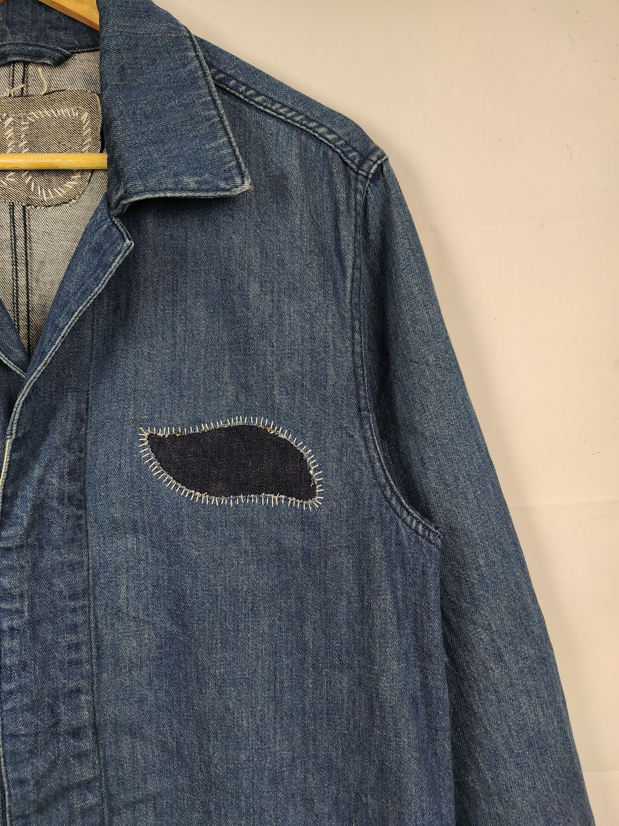Issey Miyake × Tsumori Chisato Vintage Tsumori Chisato Denim Long jacket Patches custom Size US M / EU 48-50 / 2 - 3 Thumbnail