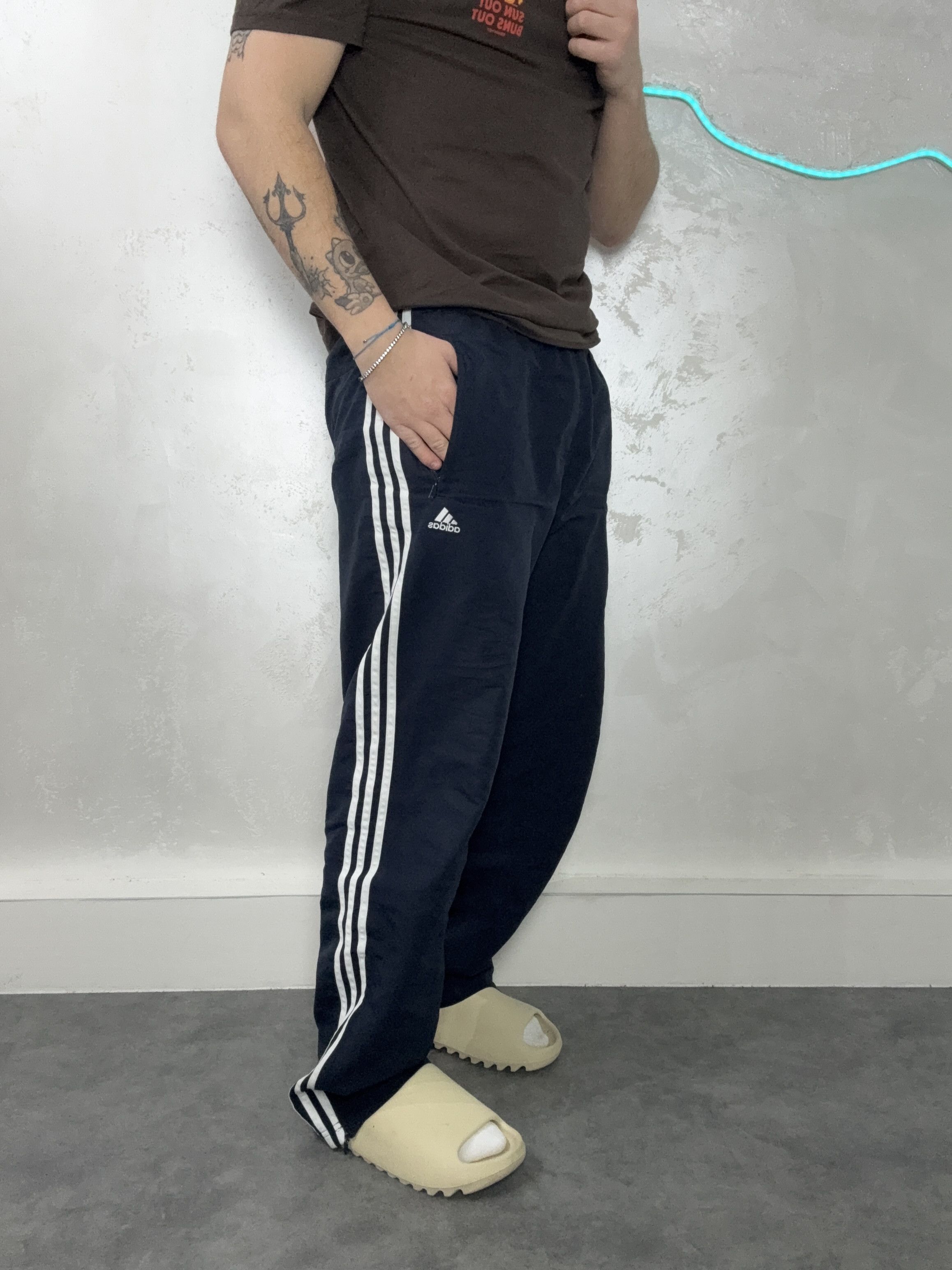 Adidas Vintage Adidas Parachute vibe pants baggy 3 stripes Size US 34 / EU 50 - 7 Thumbnail