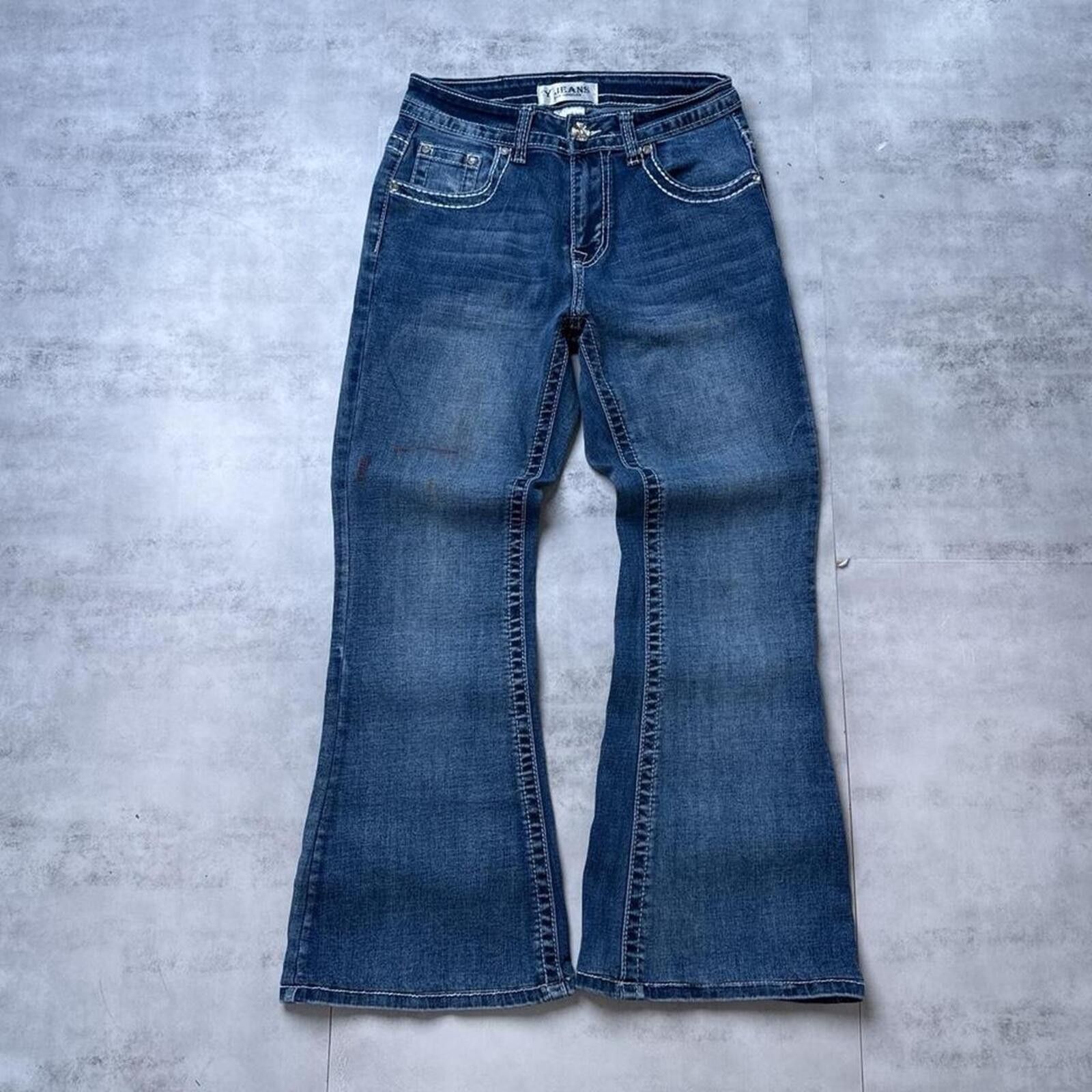 Other Y2K Y Jeans Flared Denim 00s Jeans Size 30" / US 8 / IT 44 - 2 Thumbnail