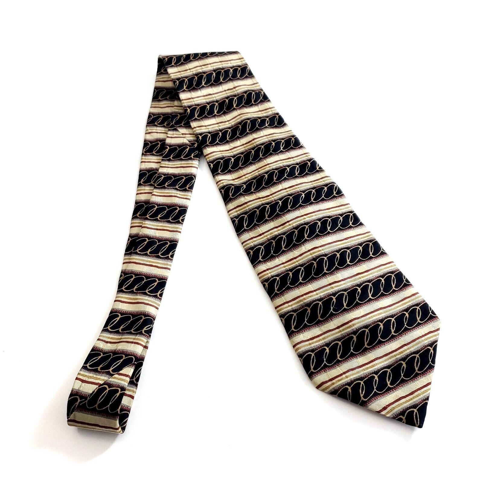 Robert Talbott Robert Talbott Studio Brown Tan Abstract Print Wide Silk Tie Size ONE SIZE - 6 Thumbnail