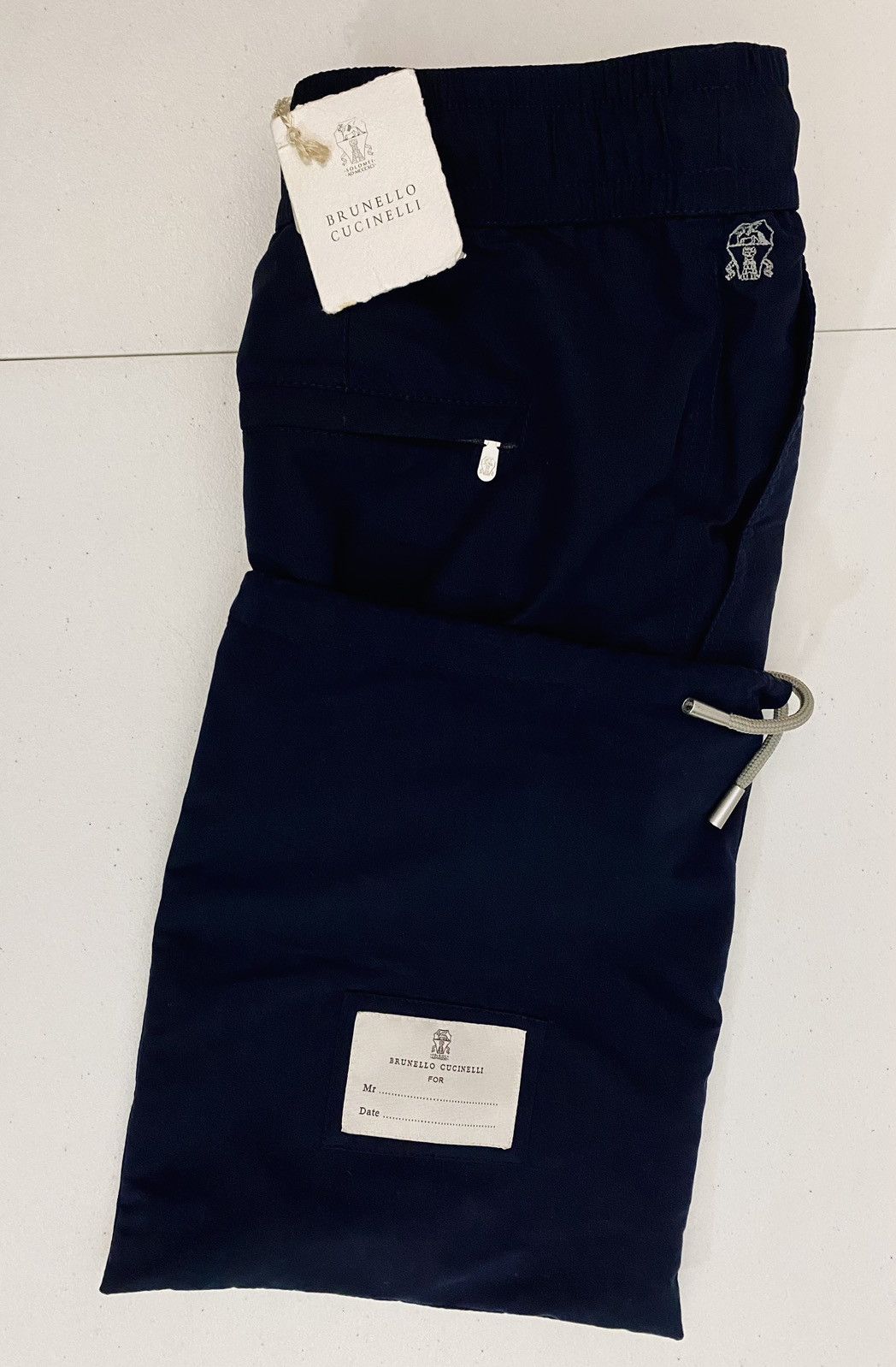 Brunello Cucinelli Brunello Cucinelli 🇮🇹 Dark Blue Resort Swim Shorts XL NWT Size US 38 / EU 54 - 13 Thumbnail