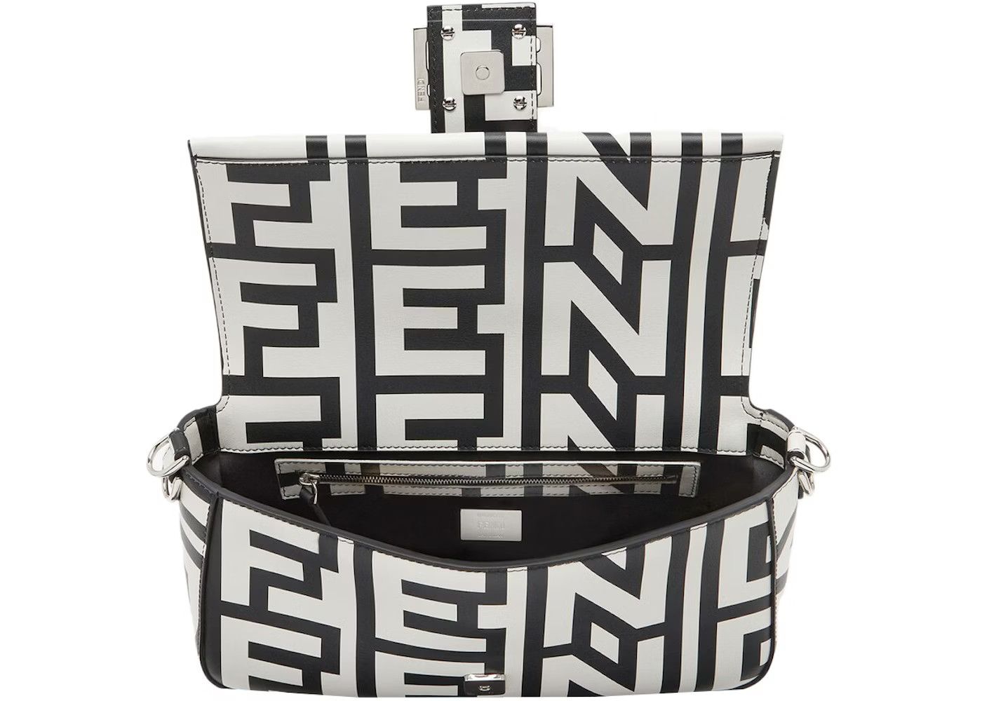 Fendi o1loc1c0824 Size: OS / Mini Phone Case in Black/White Size ONE SIZE - 3 Thumbnail