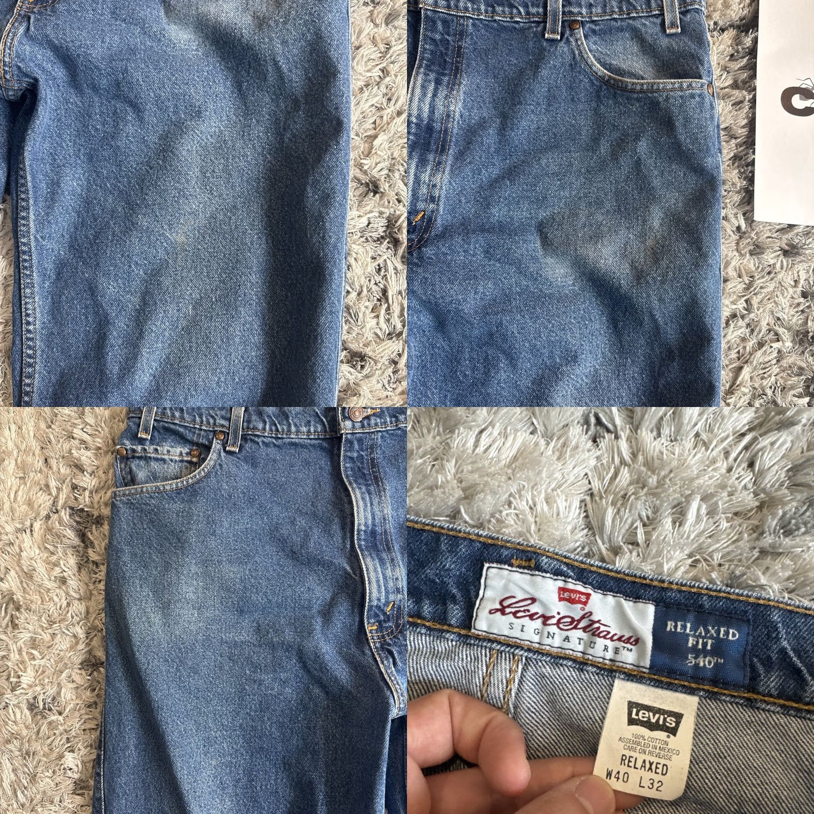 Levi's VINTAGE Levi’s 540 Jeans Men’s 40x32 Blue Denim Relaxed Fit Brown Tab 90’s Size US 40 / EU 56 - 8 Thumbnail