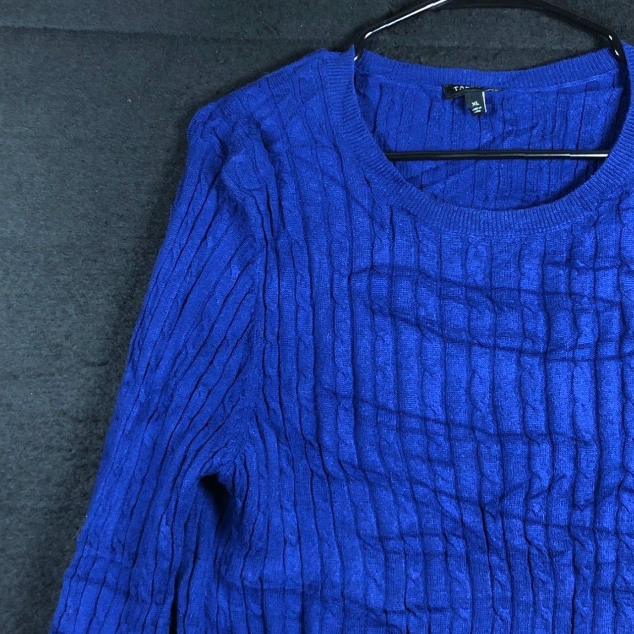 Talbots Talbots Womens Sweater Knit Blue Cotton Wool XL Long Sleeve Cable-Knit Pullover Size XL / US 12-14 / IT 48-50 - 4 Thumbnail