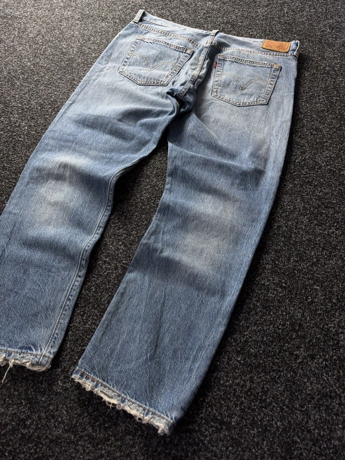 Levi's Vintage Clothing 00s 501 Levi’s Distressed Denim Pants Y2K Size US 34 / EU 50 - 11 Thumbnail