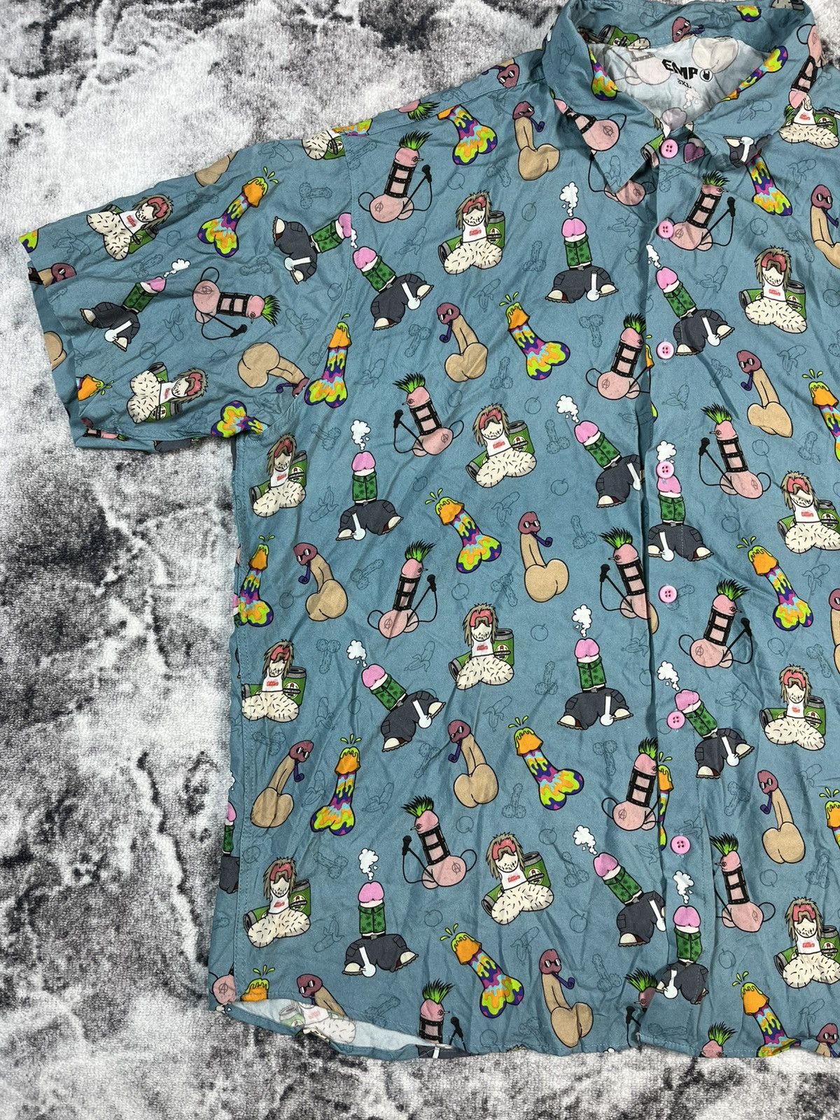 Other Y2K Crazy Graphic Shirt Meme Print Rare Size US XXL / EU 58 / 5 - 2 Thumbnail
