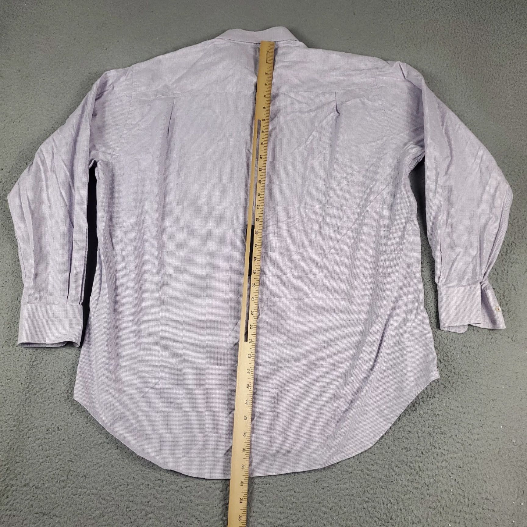 David Donahue David Donahue Shirt Mens XL Purple Check Button-Up Long Sleeve Casual Size US XL / EU 56 / 4 - 3 Thumbnail