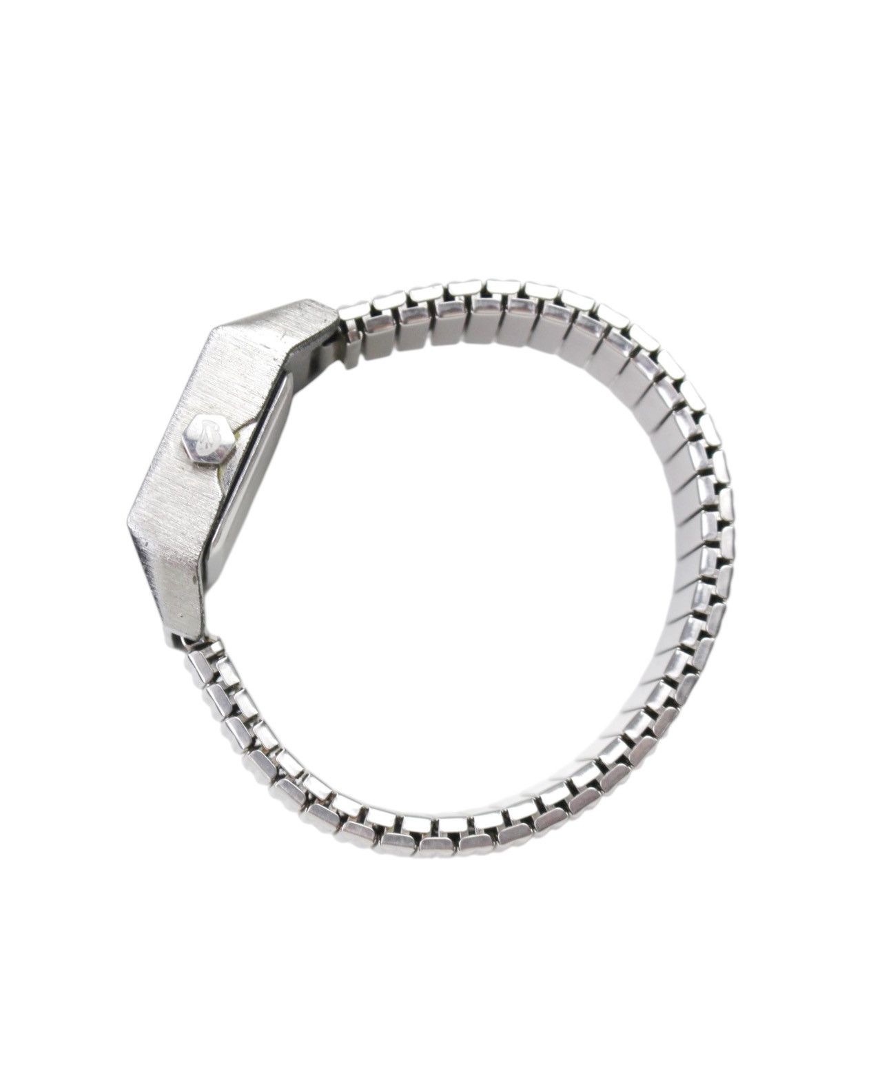 Hysteric Glamour 2000S SLY JAPAN SQUARE FACE SILVER TONE WATCH STRETCH BAND Size ONE SIZE - 4 Thumbnail
