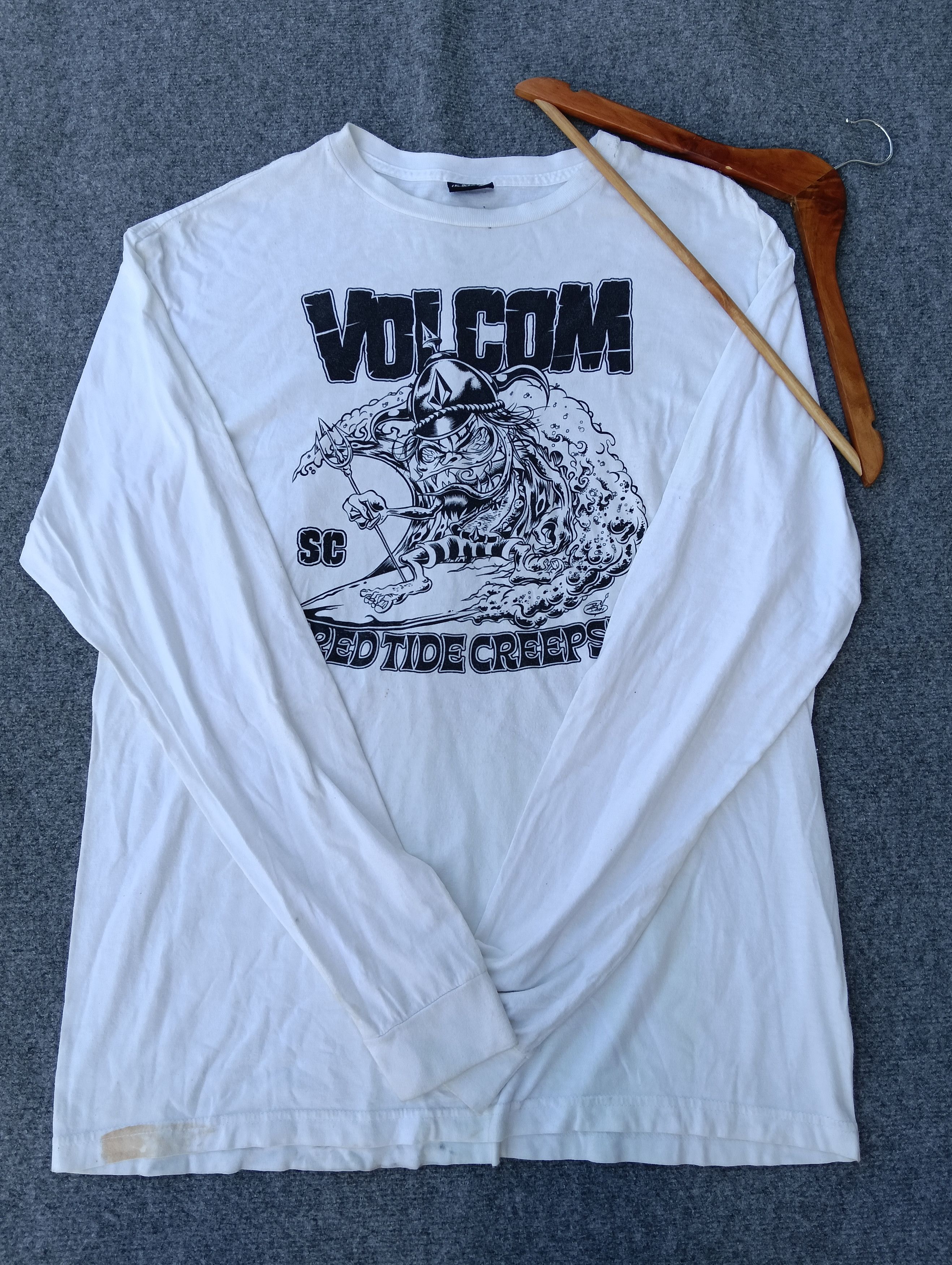 Volcom VINTAGE VOLCOM "dirty Donny" WHITE T-SHIRT Size US XL / EU 56 / 4 - 1 Thumbnail