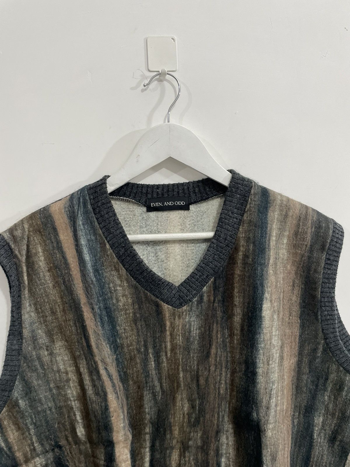 Jean Paul Gaultier Vintage even and odd knit vest mohair japan Size US L / EU 52-54 / 3 - 2 Thumbnail